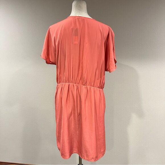 A New Day Coral Tie-Front short sleeve mini Dress size large - Picture 6 of 12